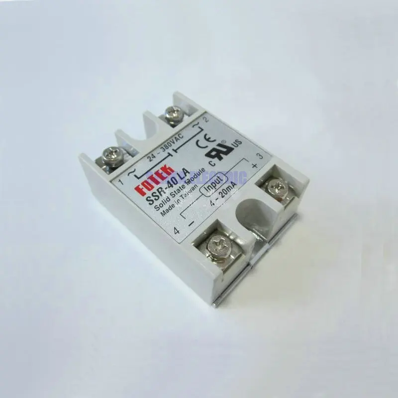 SSR-40LA 4-20mA Input AC 24-380V 40A Output 1 Phase Voltage Regulator Solid State Relay SSR
SSR-40LA 4-20mA Input AC 24-380V 40A Output 1 Phase Voltage Regulator Solid State Relay SSR