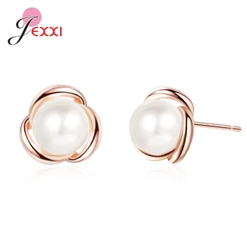 925 Sterling Silver Pearl Flower Stud Earrings For Women Girl Romantic Anniversary Charm Fine Jewelry Gift Accessories
925 Sterling Silver Pearl Flower Stud Earrings For Women Girl Romantic Anniversary Charm Fine Jewelry Gift Accessories