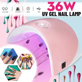36W Nail Dryer Machine UV LED Lamp Portable USB Cable Home Use Nail UV Gel Varnish Dryer Lamp Nail Art Manicure Tools White/Pink
36W Nail Dryer Machine UV LED Lamp Portable USB Cable Home Use Nail UV Gel Varnish Dryer Lamp Nail Art Manicure Tools White/Pink