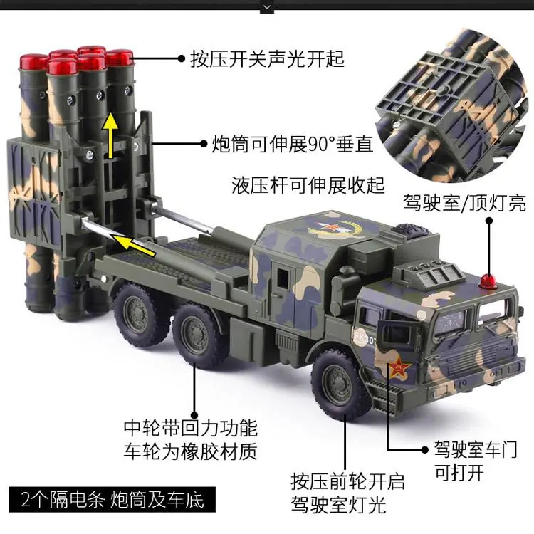 Jiaye Red Flag-9 Remote-to-Air Missiles Car Model Children Sound And Light Pull Back Car Toy Cs0193 Boxed
Jiaye Red Flag-9 Remote-to-Air Missiles Car Model Children Sound And Light Pull Back Car Toy Cs0193 Boxed