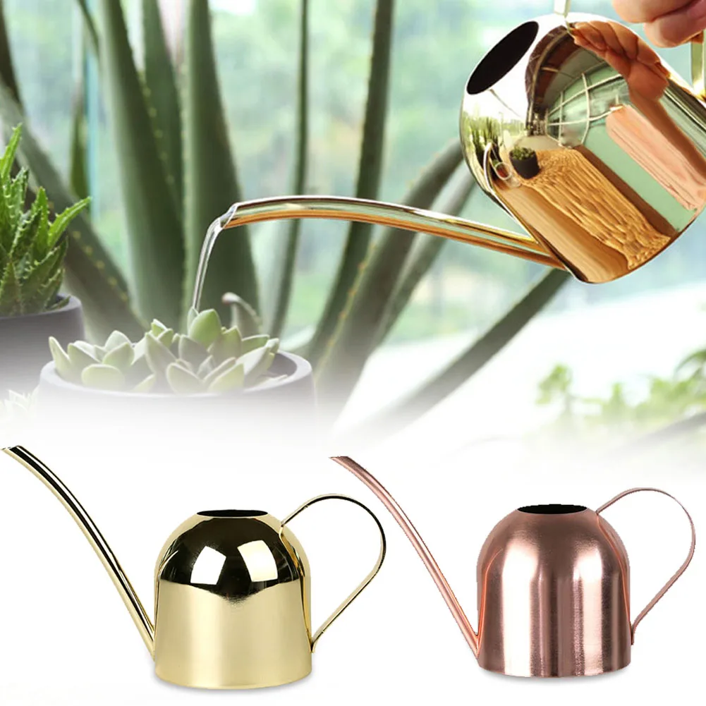 500ML Long Mouth Watering Pot Green Plant Stainless Steel Watering Can Golden Watering Kettle Small Watering Gardening Tools #W0
500ML Long Mouth Watering Pot Green Plant Stainless Steel Watering Can Golden Watering Kettle Small Watering Gardening Tools #W0