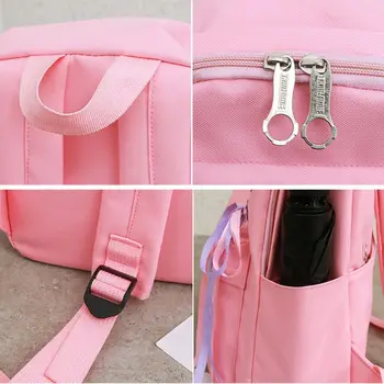 4Pcs/Set Ribbon Bowknot Letter Canvas Backpack Travel Rucksacks Casual Dayback for Teenage Girls School Bookbag M5TE
4Pcs/Set Ribbon Bowknot Letter Canvas Backpack Travel Rucksacks Casual Dayback for Teenage Girls School Bookbag M5TE