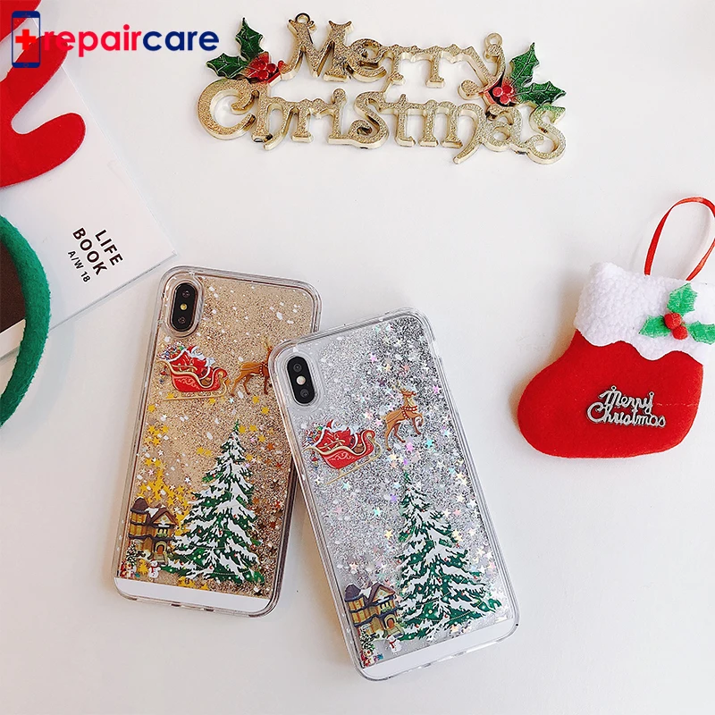 Santa Claus Elk Phone Case For iPhone XS Max 6 6S Plus 7 Plus Christmas Tree Quicksand Liquid Giltter Cover For Samsung S10 Plus
Santa Claus Elk Phone Case For iPhone XS Max 6 6S Plus 7 Plus Christmas Tree Quicksand Liquid Giltter Cover For Samsung S10 Plus
