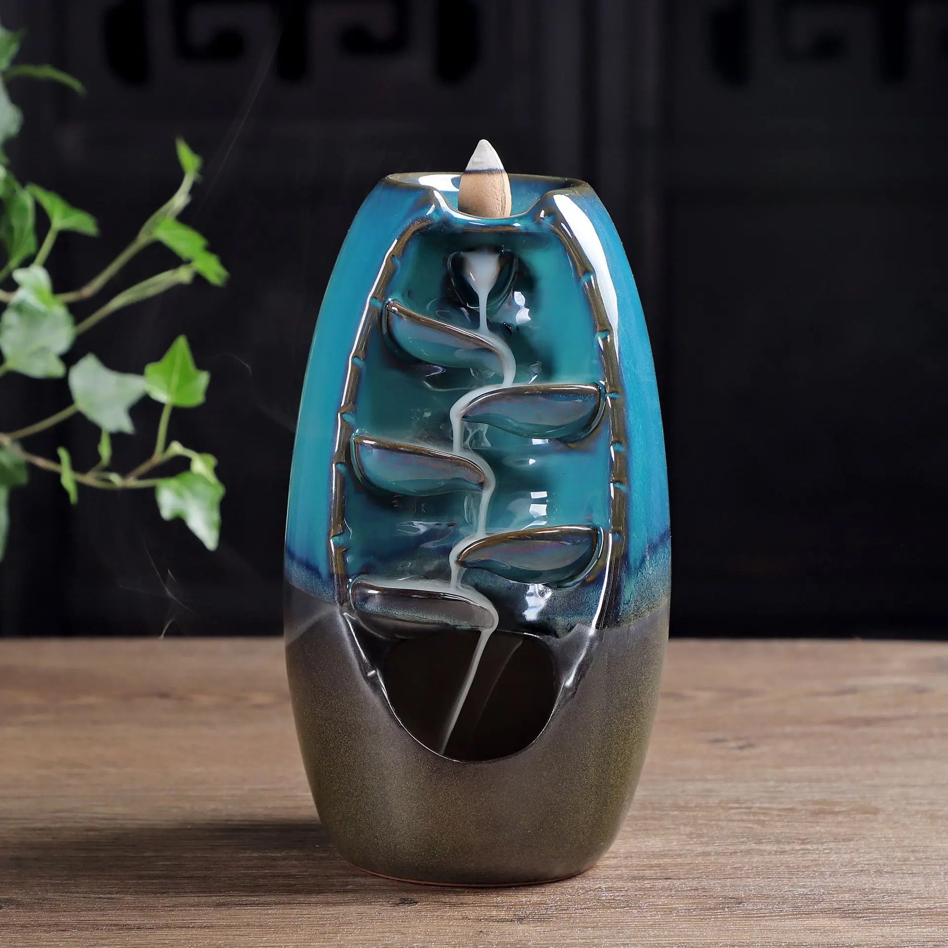 Ceramic reflux incense burner mountain flowing water incense holder smoked waterfall 20 incense tubes for home decoration
Ceramic reflux incense burner mountain flowing water incense holder smoked waterfall 20 incense tubes for home decoration