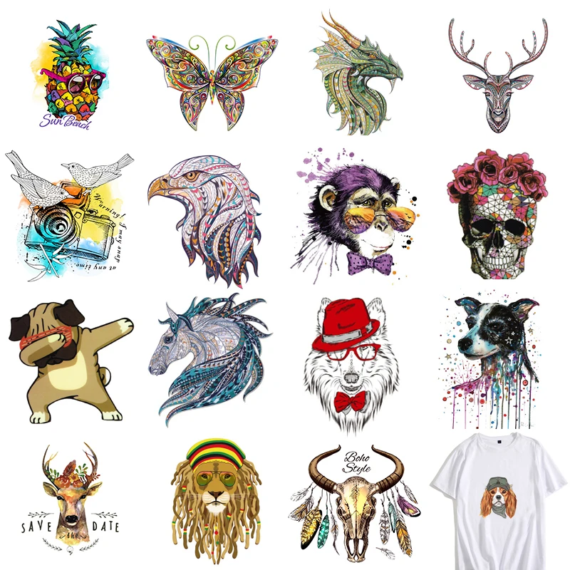 Iron On Patches Colorful Dog Cat Owl Heat Transfer Patch For Clothing Sticker DIY Cute Animal Thermocollants T-shirt Printed E
Iron On Patches Colorful Dog Cat Owl Heat Transfer Patch For Clothing Sticker DIY Cute Animal Thermocollants T-shirt Printed E