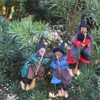 3Pcs Halloween Hanging Witch Dolls Voice Control Prop Animated Ghost Scary Riding Broom Wall Hang Party Outdoor Home Decoration
3Pcs Halloween Hanging Witch Dolls Voice Control Prop Animated Ghost Scary Riding Broom Wall Hang Party Outdoor Home Decoration