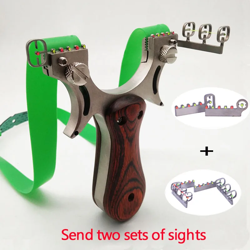 Powerful Stainless Steel Hunting Slingshot Catapult +Wood Handle Outdoor Flat Rubber Band Sling Shot Game Shooting
Powerful Stainless Steel Hunting Slingshot Catapult +Wood Handle Outdoor Flat Rubber Band Sling Shot Game Shooting