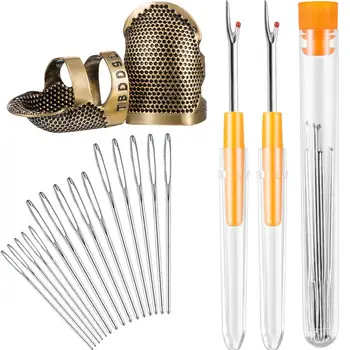 Sewing Kit Seam Rippers Large-eye Needle Sewing Thimble Finger Protector Adjustable Finger Protector Sewing Tool
Sewing Kit Seam Rippers Large-eye Needle Sewing Thimble Finger Protector Adjustable Finger Protector Sewing Tool