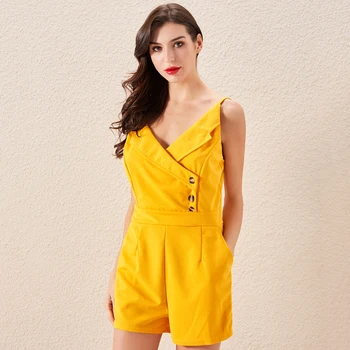 Summer Sling Sexy Bodysuit Women Sexy Deep V-Neck Collar Sleeveless Rompers Female Button Strip Elegant Jumpsuit Overalls
Summer Sling Sexy Bodysuit Women Sexy Deep V-Neck Collar Sleeveless Rompers Female Button Strip Elegant Jumpsuit Overalls
