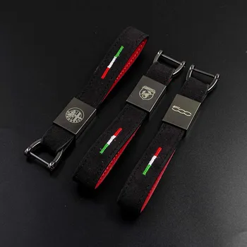 High Quality Italian flag Car Keychain Auto Keyring For Fiat 500 Abarth Palio Stilo Bravo Alfa Romeo 159 147 Giulietta Spider GT