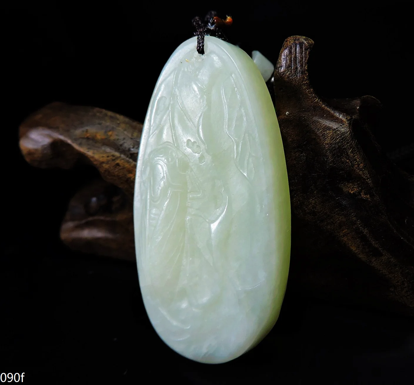 

Jade Jewelry Certified Hetian Jade Pendant Hand-Carved cicada Jadeite Necklace Pendant Gift No Treatment 090f