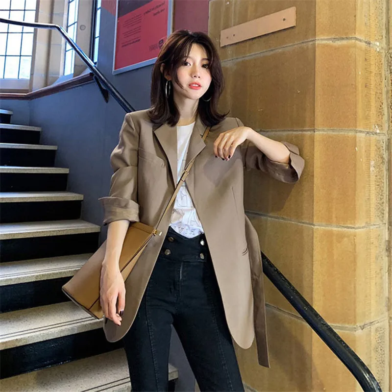 2020 Autumn New Women's Retro Temperament British Style Loose Casual Mid-Length Suit Jacket
2020 Autumn New Women's Retro Temperament British Style Loose Casual Mid-Length Suit Jacket