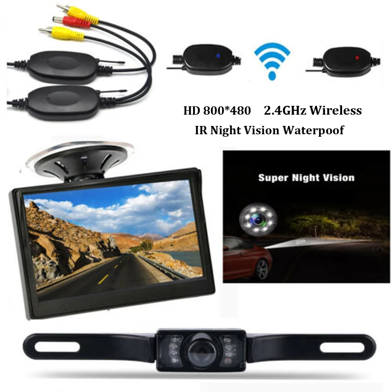New set 5" Wireless Car Rear View System Backup Reverse Camera Night Vision Kit for Car Electronics Parts
New set 5" Wireless Car Rear View System Backup Reverse Camera Night Vision Kit for Car Electronics Parts