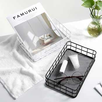 Nordic Rectangle Metal Storage Basket Office Sundries Finishing Iron Baskets Nordic Dressing Table Cosmetics Organizer Basket
Nordic Rectangle Metal Storage Basket Office Sundries Finishing Iron Baskets Nordic Dressing Table Cosmetics Organizer Basket
