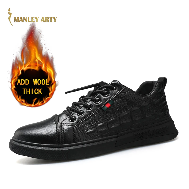 2020 winter Men Leather Shoes New with Crocodile Pattern Velvet Thickening Leather Surface Low-top Soft Sole Casual Board Shoes
2020 winter Men Leather Shoes New with Crocodile Pattern Velvet Thickening Leather Surface Low-top Soft Sole Casual Board Shoes