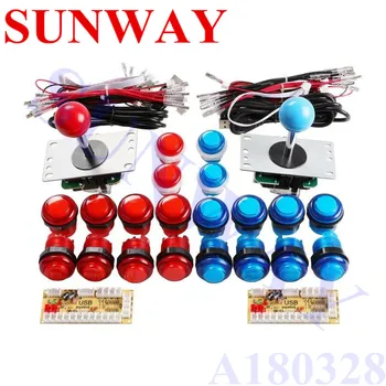 Arcade Joystick DIY Kits with 2 Players USB LED Encoder 4 /8 Way Joystick Controller LED Illuminated Push Button for Game MAME
Arcade Joystick DIY Kits with 2 Players USB LED Encoder 4 /8 Way Joystick Controller LED Illuminated Push Button for Game MAME