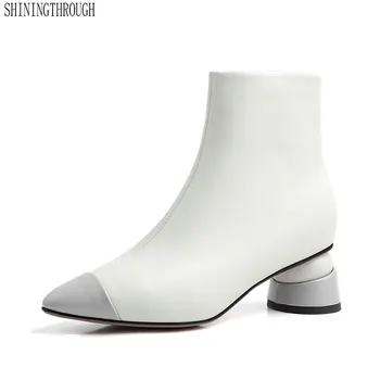 100% genuine Leather Women Ankle Boots rouned High Heels Party Wedding Shoes Woman poined Toe Office Pumps size 41 42 43
100% genuine Leather Women Ankle Boots rouned High Heels Party Wedding Shoes Woman poined Toe Office Pumps size 41 42 43