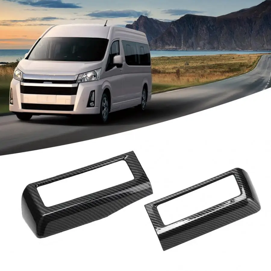 Interior Mouldings 2Pcs Carbon Fiber Center Panel Air Vent Outlet Cover Trim Accessory Fit for Toyota HiAce 2019 car sticker
Interior Mouldings 2Pcs Carbon Fiber Center Panel Air Vent Outlet Cover Trim Accessory Fit for Toyota HiAce 2019 car sticker