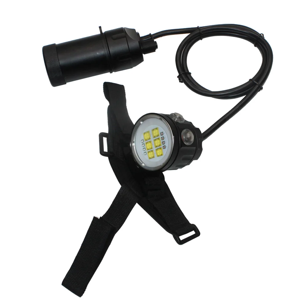 Светодиодный фонарик Uranusfire XHP90 для дайвинга раздельного типа водонепроницаемый