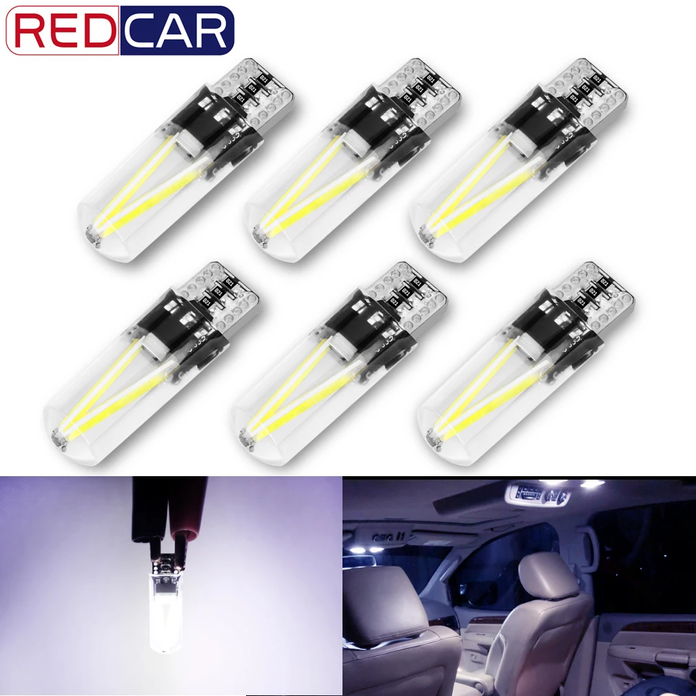 6pcs T10 W5W Led Bulb COB Glass 194 168 Car Light Led Flament Bulbs Automobiles Reading Dome Bulb Lamp DRL Car Styling 12v
6pcs T10 W5W Led Bulb COB Glass 194 168 Car Light Led Flament Bulbs Automobiles Reading Dome Bulb Lamp DRL Car Styling 12v