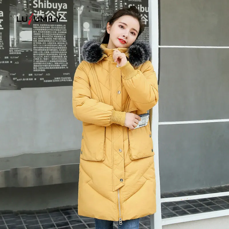 Lusumily 2019 Women Winter Coat Large Size 5XL Down Jackets Female Hooded Fur Collar Thick Cotton Padded Big Pocket Long Parkas
Lusumily 2019 Women Winter Coat Large Size 5XL Down Jackets Female Hooded Fur Collar Thick Cotton Padded Big Pocket Long Parkas