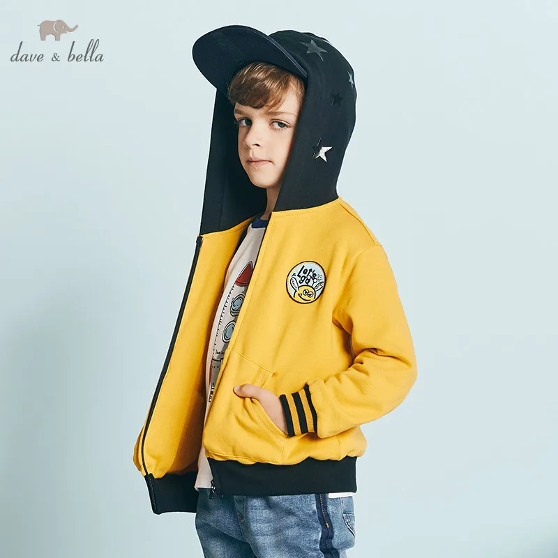DBK10685 dave bella/Осенняя детская куртка для мальчиков модная верхняя одежда детское