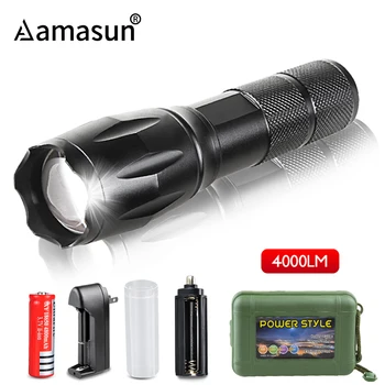 4000LM XML T6 Led Flashlight 5 Mode Waterproof Zoomable Portable Lantern 18650 Rechargeable LED Torch for Outdoor Camping Hiking
4000LM XML T6 Led Flashlight 5 Mode Waterproof Zoomable Portable Lantern 18650 Rechargeable LED Torch for Outdoor Camping Hiking