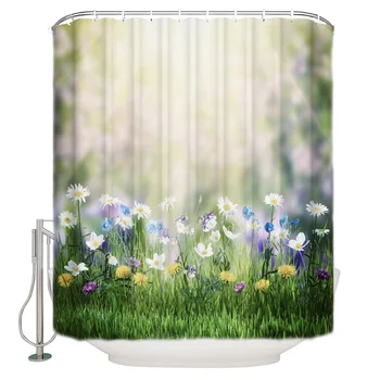Spring Green Meadow Wildflower Sunlight Bathroom Accessories Waterproof Bathroom Shower Curtain With Hook Accessory
Spring Green Meadow Wildflower Sunlight Bathroom Accessories Waterproof Bathroom Shower Curtain With Hook Accessory