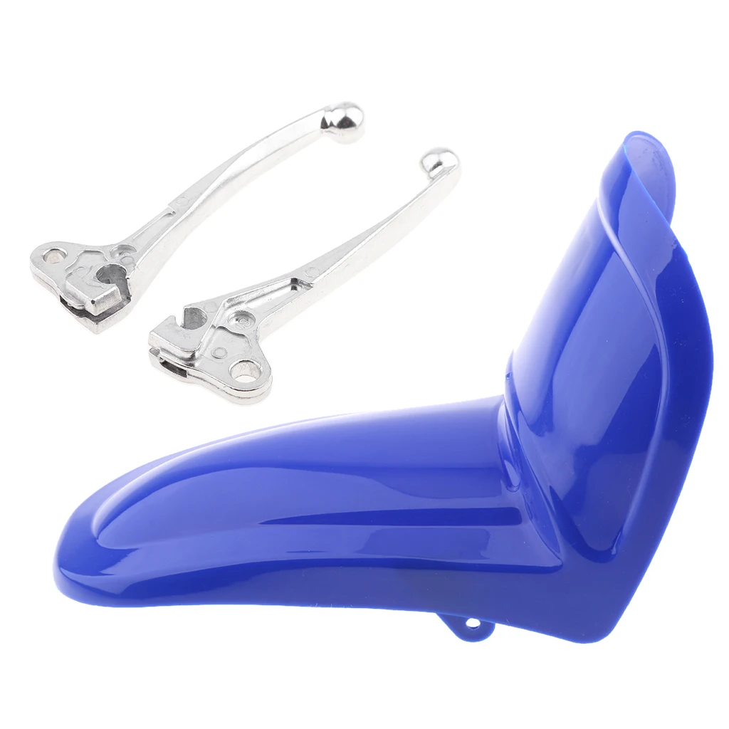 Blue Front Fender Mud Guard & 2Pcs Hand Brake Levers for Yamaha PW50 Blue Front Fender Mud Guard & 2Pcs Hand Brake Levers for Yamaha PW50