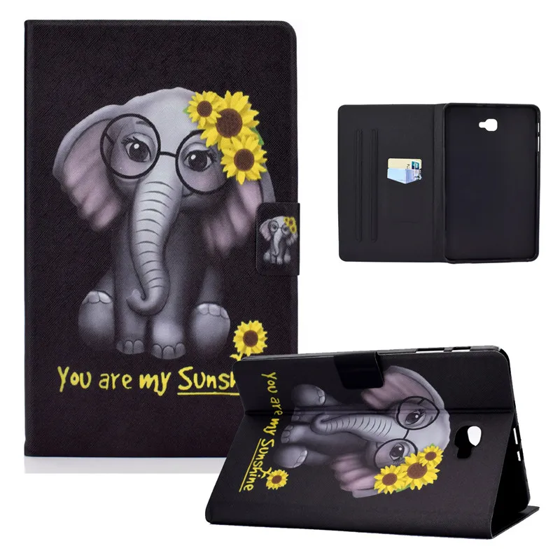 Etui na tablet Samsung Tab A 6 10.1 2016 SM-T580 w skórzanej obudowie z funkcją stojaka, kompatybilne z Samsung Galaxy Tab A A6 10.1, model T585 T580 - Wianko - 84