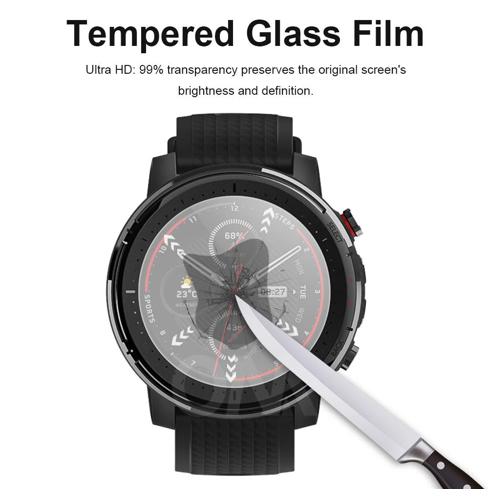 5 Pieces 9H Premium Tempered Glass For Amazfit Stratos 3 Smartwatch Screen Protector Huami Amazfit Stratos 3 Film Accessories 5 Pieces 9H Premium Tempered Glass For Amazfit Stratos 3 Smartwatch Screen Protector Huami Amazfit Stratos 3 Film Accessories