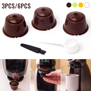 6 Pcs Reusable Coffee Capsule Filter Cup for Nescafe Dolce Gusto Refillable Caps Spoon Brush Filter Baskets Pod Soft Taste Sweet
6 Pcs Reusable Coffee Capsule Filter Cup for Nescafe Dolce Gusto Refillable Caps Spoon Brush Filter Baskets Pod Soft Taste Sweet