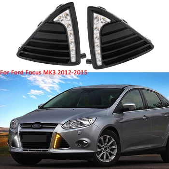 For Ford Focus 3 MK3 2012~2015 LED Daytime Running Light DRL Fog Lamp Cover Relay With Yellow Turning Signal Functions
For Ford Focus 3 MK3 2012~2015 LED Daytime Running Light DRL Fog Lamp Cover Relay With Yellow Turning Signal Functions