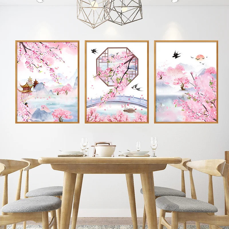 Chinese Style Peach Blossom Wall Stickers Living Room Sofa TV Backdrop Wall Decoration Poster Bedroom Removable PVC Mural
Chinese Style Peach Blossom Wall Stickers Living Room Sofa TV Backdrop Wall Decoration Poster Bedroom Removable PVC Mural