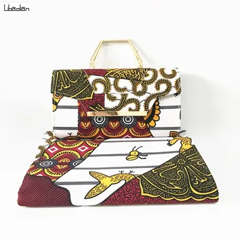 Unique White african cotton wax fabric handbag African wax Print and Purse women bag with 6yards wax fashion designer 912-14
Unique White african cotton wax fabric handbag African wax Print and Purse women bag with 6yards wax fashion designer 912-14