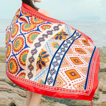 Ethnic Boho Summer Beach Travel Scarf Shawl Women Tassel Printing Shawl Scarf Seaside Holiday Sunscreen One Size
Ethnic Boho Summer Beach Travel Scarf Shawl Women Tassel Printing Shawl Scarf Seaside Holiday Sunscreen One Size
