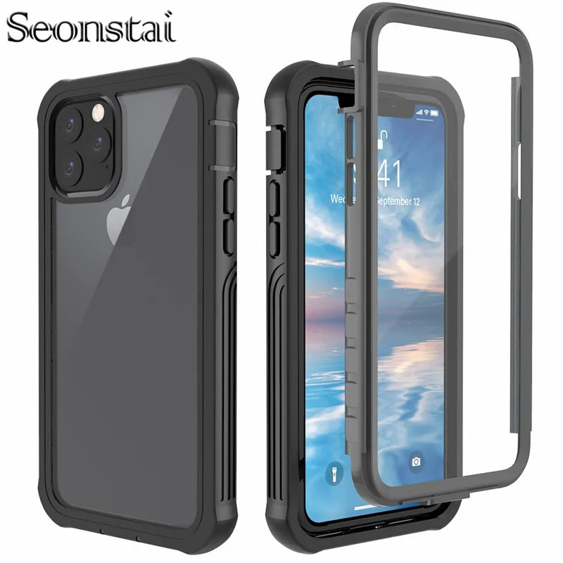 Сверхмощный защитный чехол для iPhone 11 11pro Max 2019 прозрачный Гибридный ТПУ