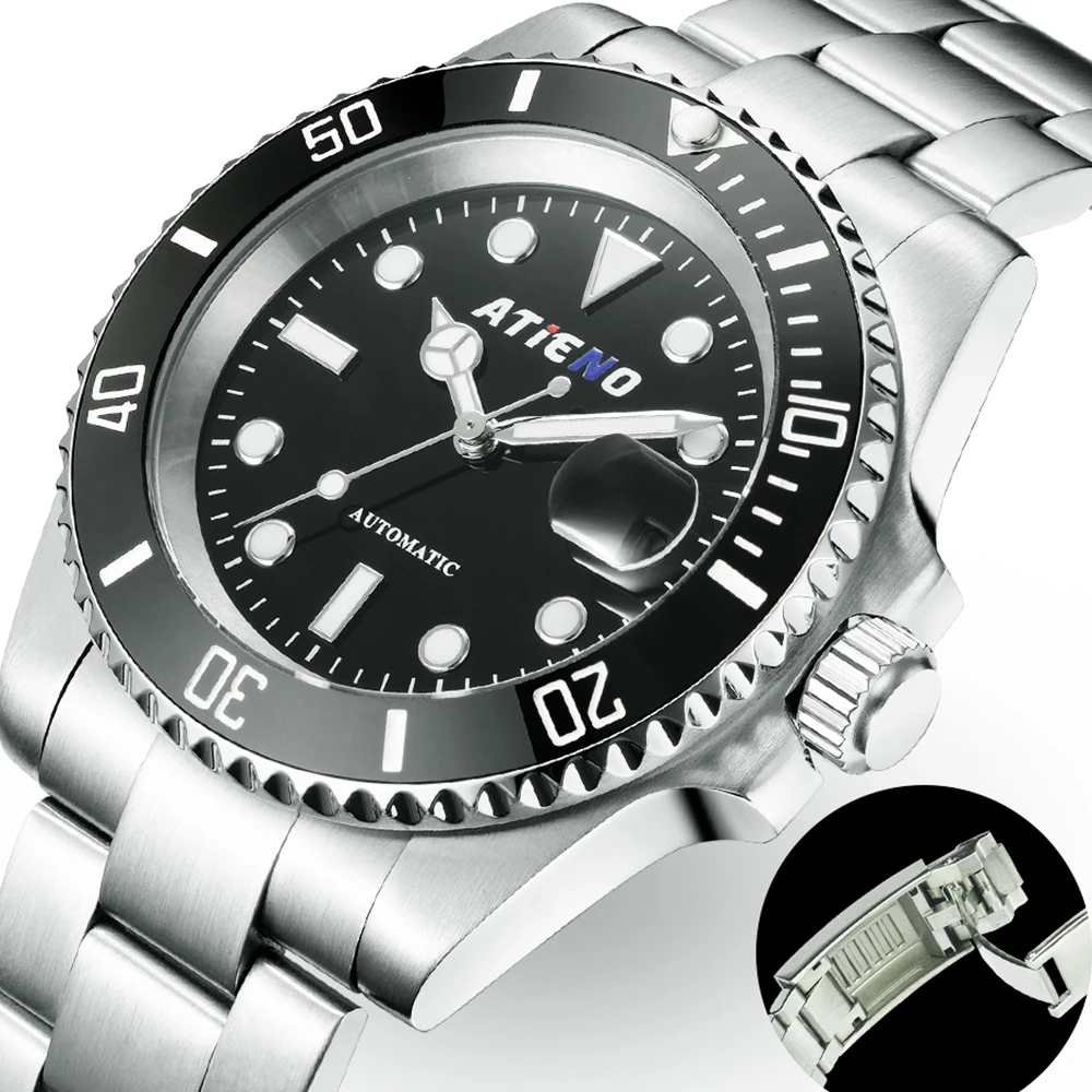Luxury Men Watch Ceramic Bezel Waterproof Super Luminous Sport Military Stainless Steel Watch men Mechanical Watch Automatic
Luxury Men Watch Ceramic Bezel Waterproof Super Luminous Sport Military Stainless Steel Watch men Mechanical Watch Automatic