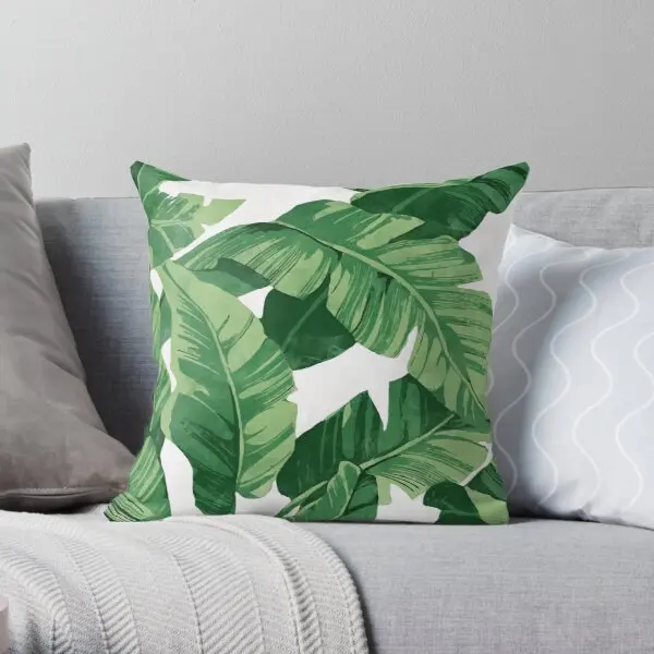 Фото Наволочка для подушки с принтом банановые листья Ii | Дом и сад