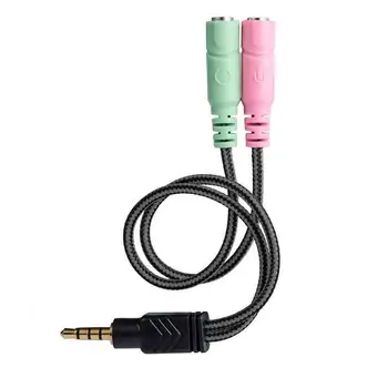 3.5mm Jack Cable Headset Adapter Kit Mutual Convertors for Laptop,Mac,PS4,Smartphone, One,Tablet Earphone with Headphone/Mic
3.5mm Jack Cable Headset Adapter Kit Mutual Convertors for Laptop,Mac,PS4,Smartphone, One,Tablet Earphone with Headphone/Mic