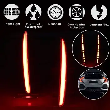 2Pcs LED Rear Fog Lamp Auto Brake Light Dynamic Turn Signal Reflector For Honda for Civic Hatchback Type-R SI 4-Door Sedan 17up
2Pcs LED Rear Fog Lamp Auto Brake Light Dynamic Turn Signal Reflector For Honda for Civic Hatchback Type-R SI 4-Door Sedan 17up