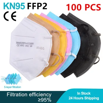 100PCS FFP2 Masks Filter KN95Mask 5 Layer Breathable Non-woven Adult Protective Anti-dust Reuseable FFp2 Mouth Mascarilla Masque 
100PCS FFP2 Masks Filter KN95Mask 5 Layer Breathable Non-woven Adult Protective Anti-dust Reuseable FFp2 Mouth Mascarilla Masque