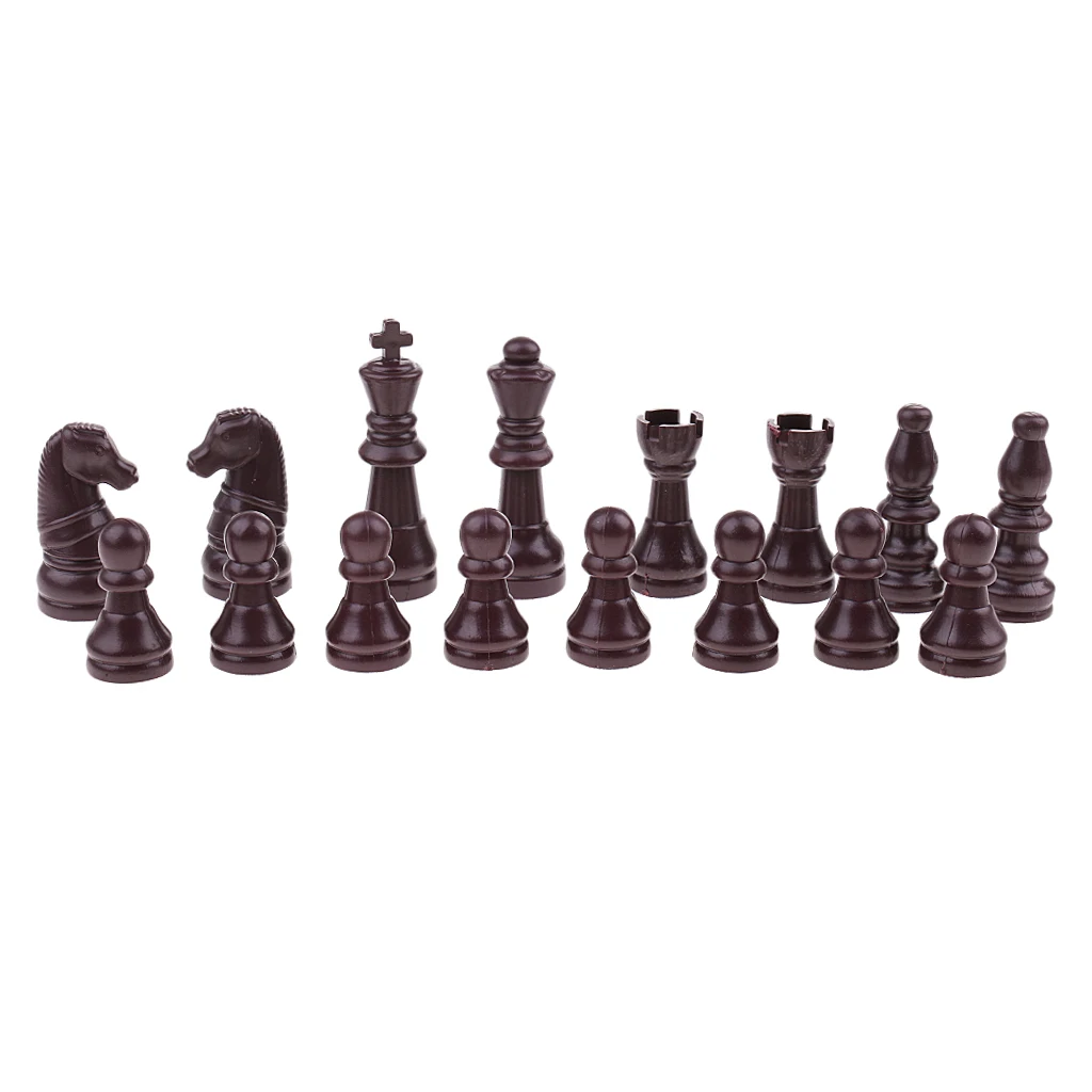 Plastic Chess Pieces, Replacement Chessmen Figure Figurine Pawns for Strategy Board Games, 32pcs Complete Set Plastic Chess Pieces, Replacement Chessmen Figure Figurine Pawns for Strategy Board Games, 32pcs Complete Set