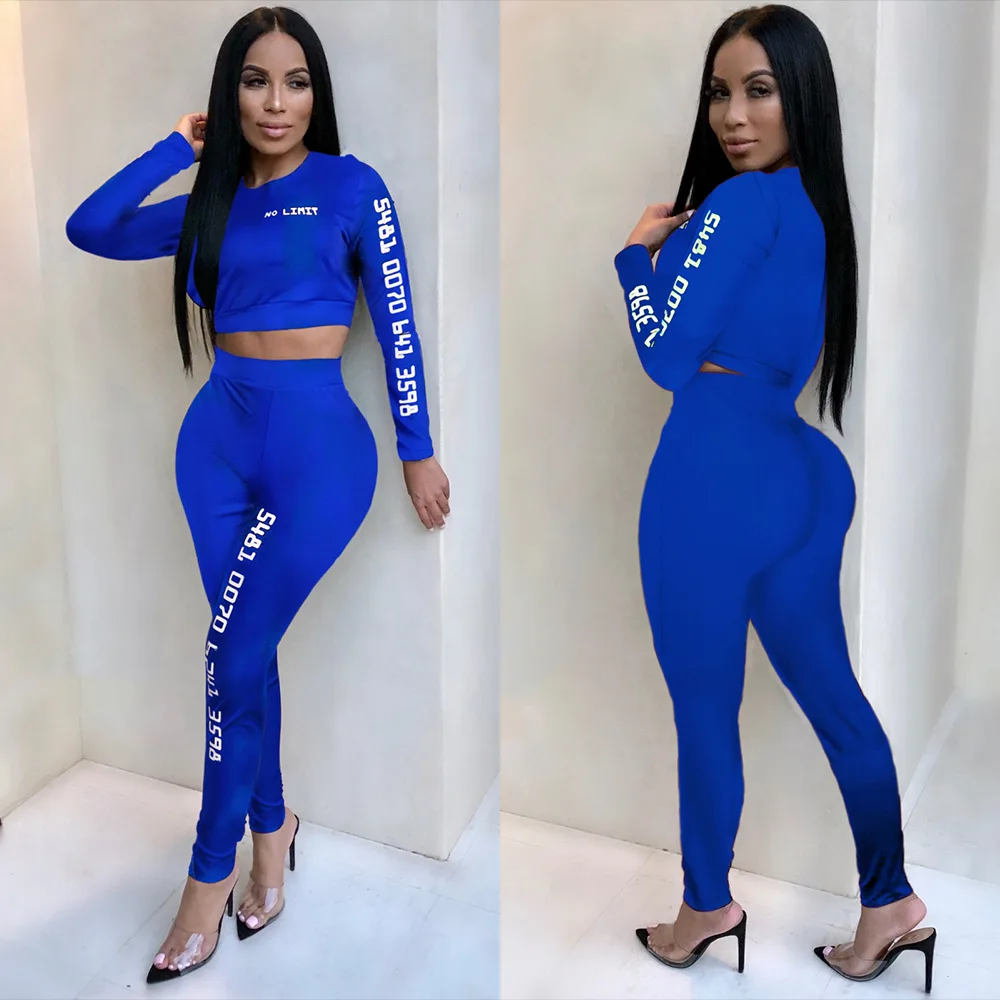European fashion women crop top and skinny pants suit letter print pullover 2 pieces outfits for women tracksuit set DM842
European fashion women crop top and skinny pants suit letter print pullover 2 pieces outfits for women tracksuit set DM842