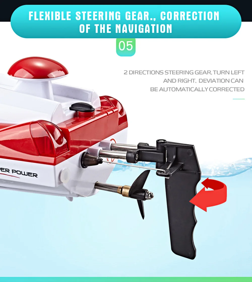 HJ806 2.4G RC Boat 200 Meters Control Distance / Cooling Water System / 35km/h High-speed