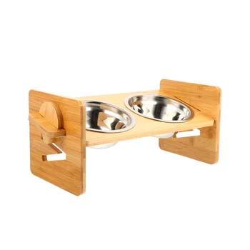 1 Set of Dual Food Feeding Bowl Pet Feeder Bamboo Bowl Rack Pet Bowl Holder
1 Set of Dual Food Feeding Bowl Pet Feeder Bamboo Bowl Rack Pet Bowl Holder