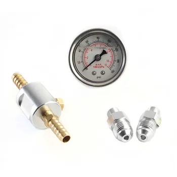 Universal 1/8 NPT Fuel Pressure Gauge Liquid Filled Polished Case 0-160 psi and adaptor kit For fuel injection systems
Universal 1/8 NPT Fuel Pressure Gauge Liquid Filled Polished Case 0-160 psi and adaptor kit For fuel injection systems