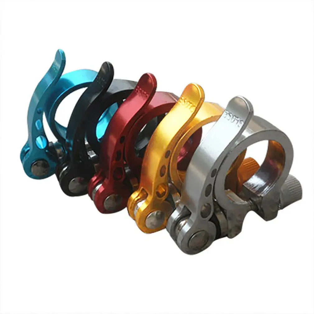 Mountain Bike Seat Pipe Clamp Bicycle Shelf Seat Pipe Clamp Lock Quick Release Buckle Aluminum Seat Pipe Clamp