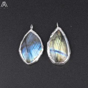 Plated Tin Edges Irregular Natural Labradorite Stone Waterdrop Pendant Necklace Jewelry Making DIY For Women GH-495AMAB
Plated Tin Edges Irregular Natural Labradorite Stone Waterdrop Pendant Necklace Jewelry Making DIY For Women GH-495AMAB