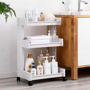 2/3/4 Layers Gap-Kitchen Storage Rack Slim Slide-Tower Movable Assemble Plastic Bathroom Shelf Wheels Space Saving Organizer
2/3/4 Layers Gap-Kitchen Storage Rack Slim Slide-Tower Movable Assemble Plastic Bathroom Shelf Wheels Space Saving Organizer